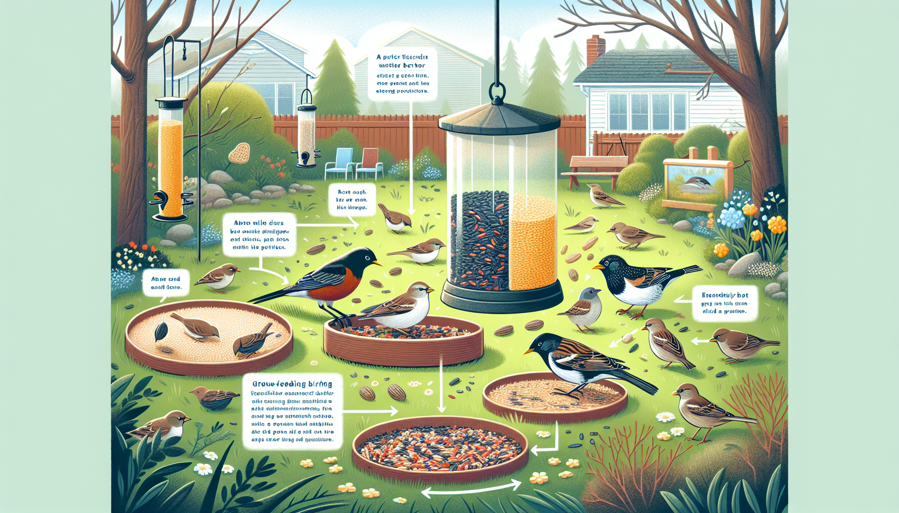 Attracting and understanding the behavior of ground-feeding birds in your backyard
