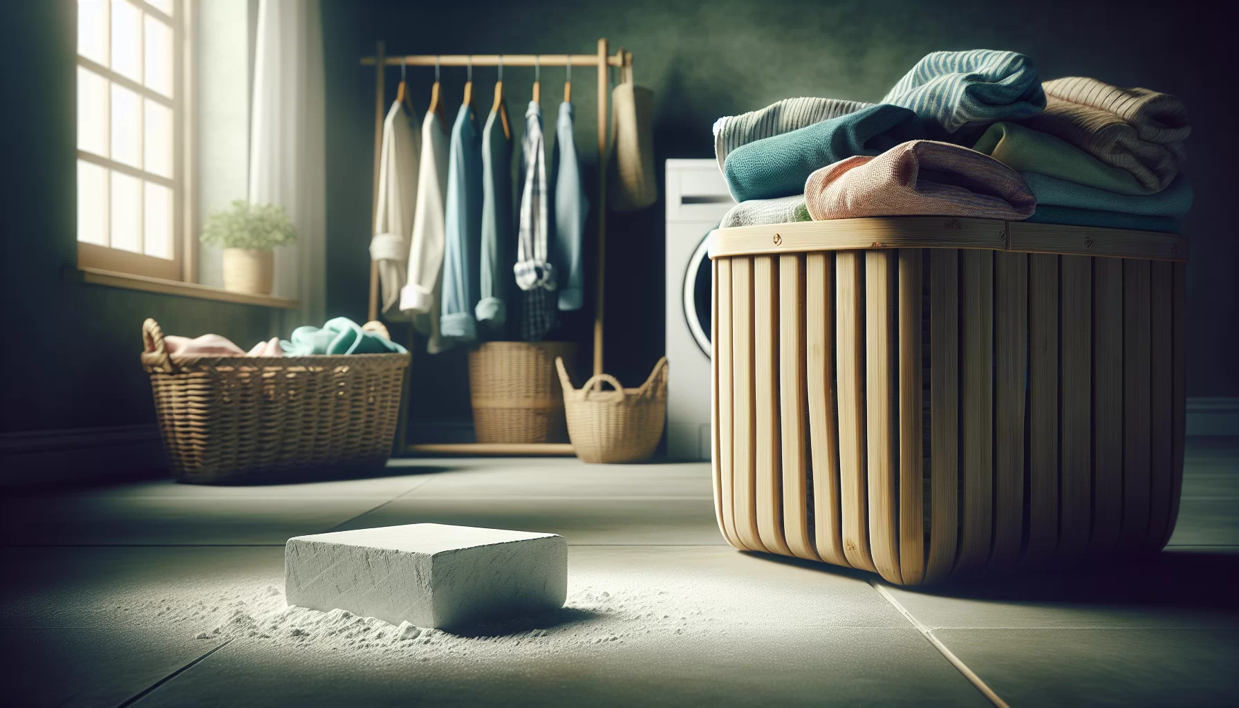 Discover the eco-friendly trick with chalk for odorless laundry hampers