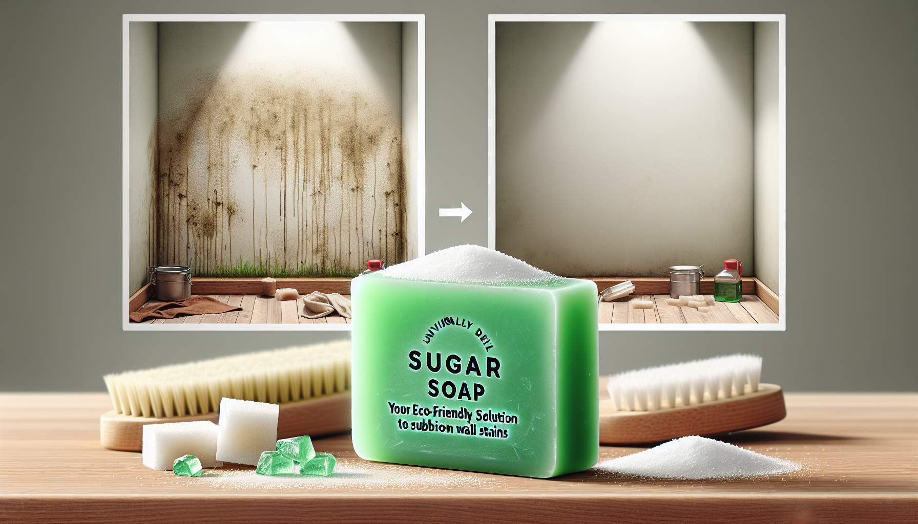 Discover the wonder of sugar soap: your green answer to persistent wall stains