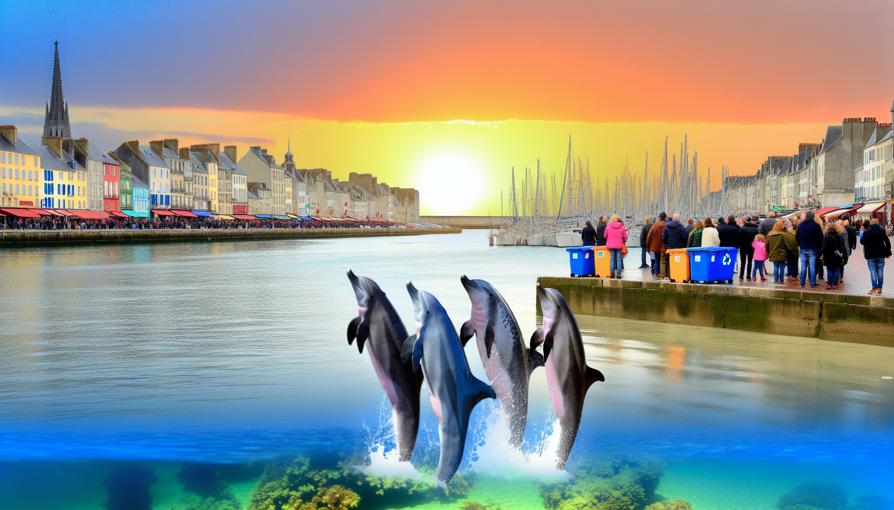 Dolphins in la Rochelle city port: a call for environmental attention and marine conservation