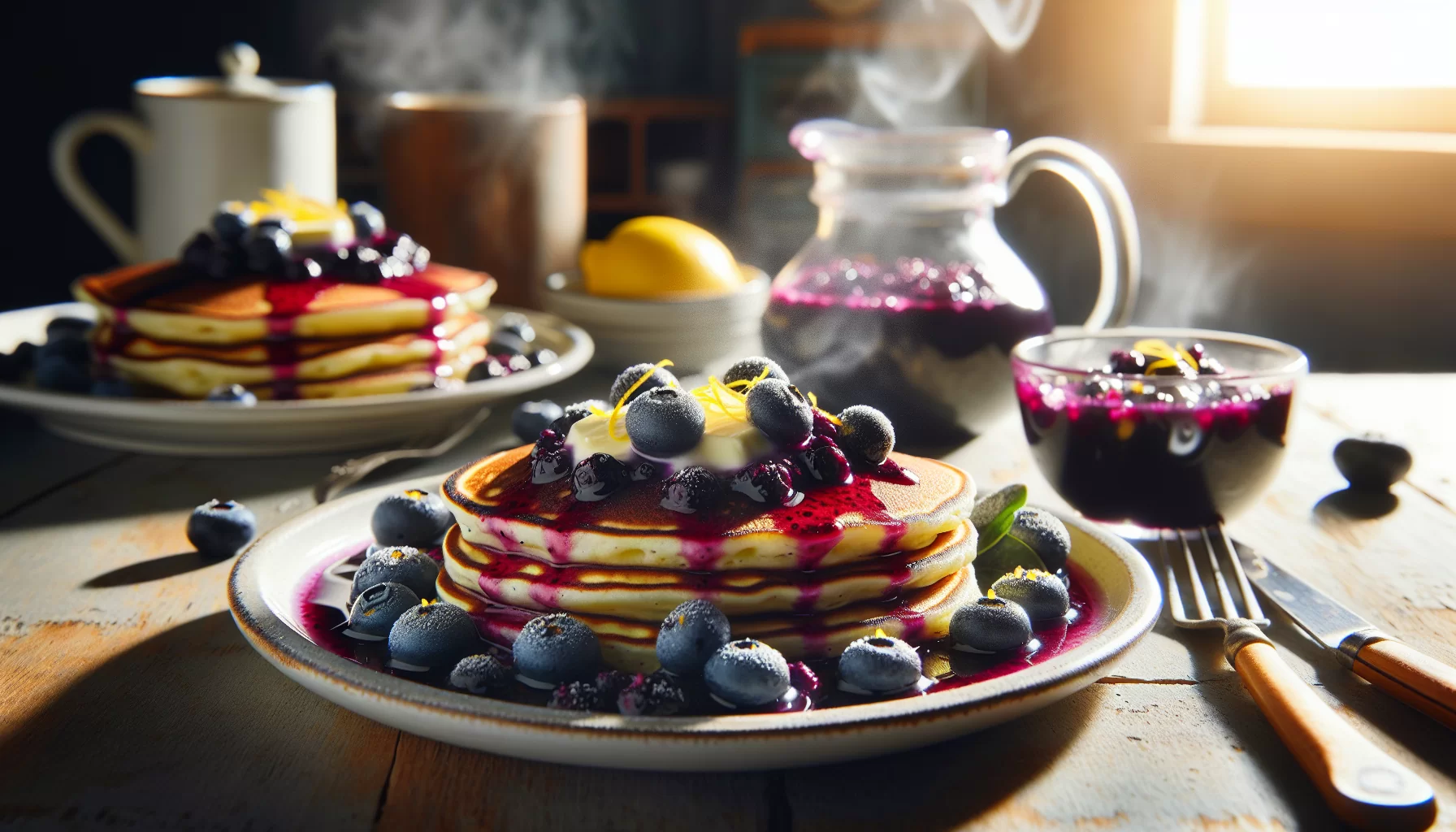Elevate your breakfast - ricotta pancakes with tangy blueberry lemon compote revealed