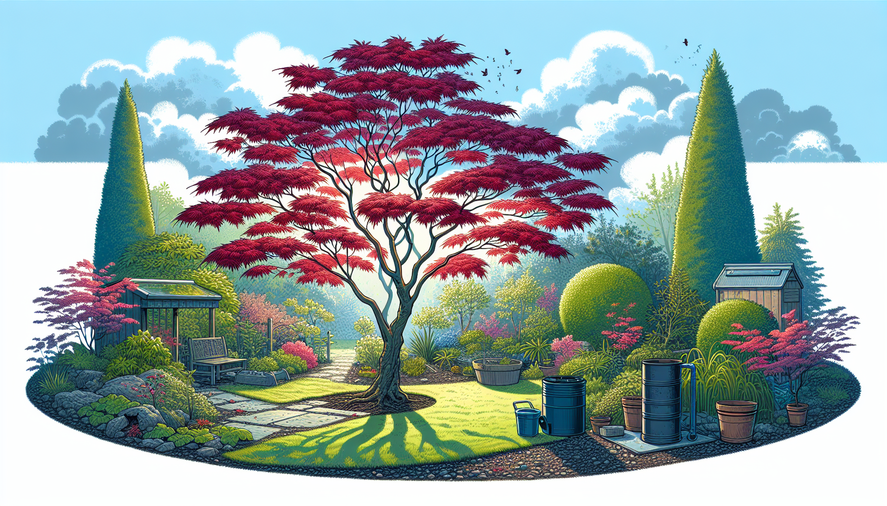 Exploring the aesthetic and environmental significance of the Bloodgood Japanese maple