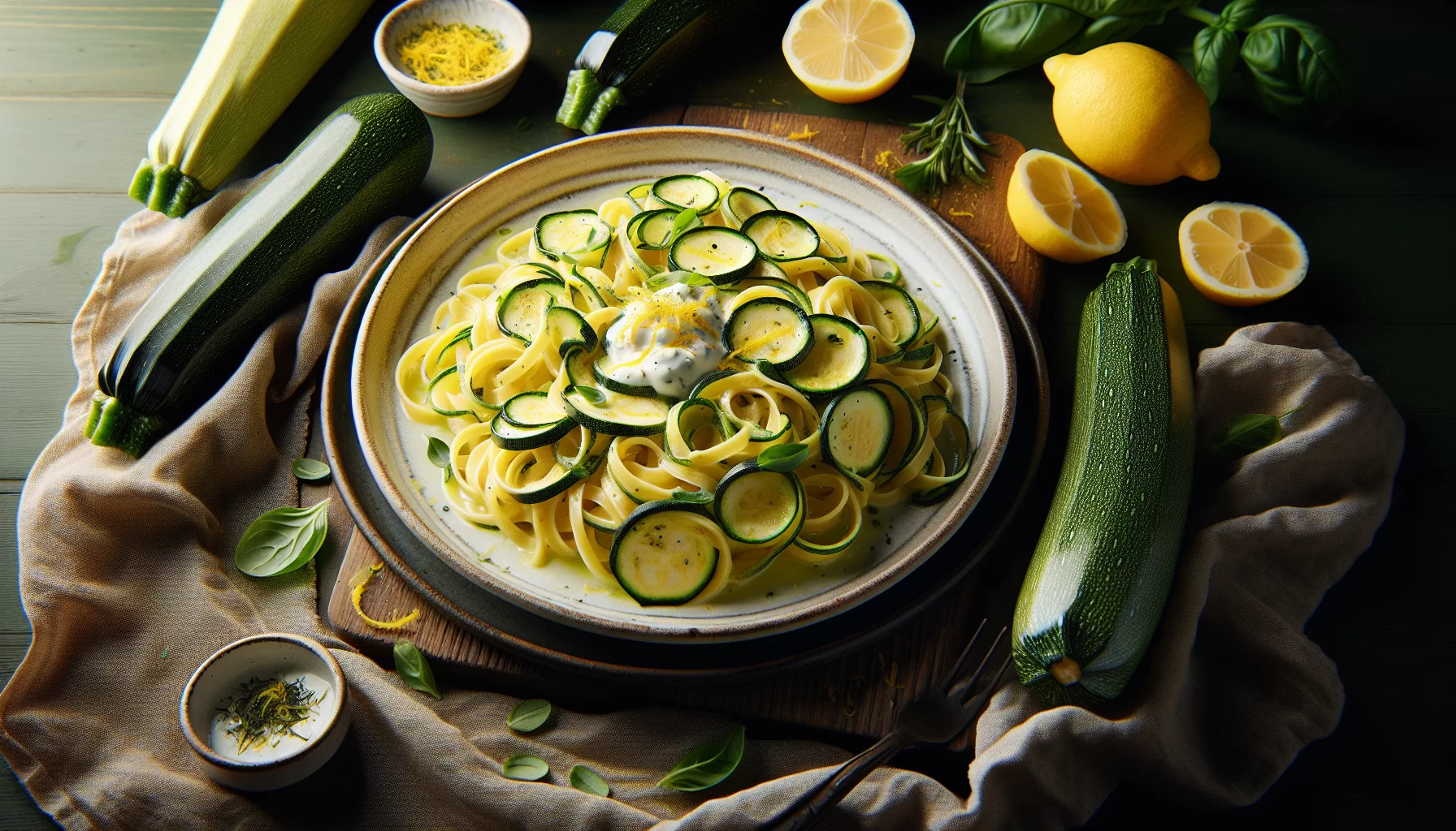 Infusing simplicity and flavor: the creamy lemon zucchini pasta recipe