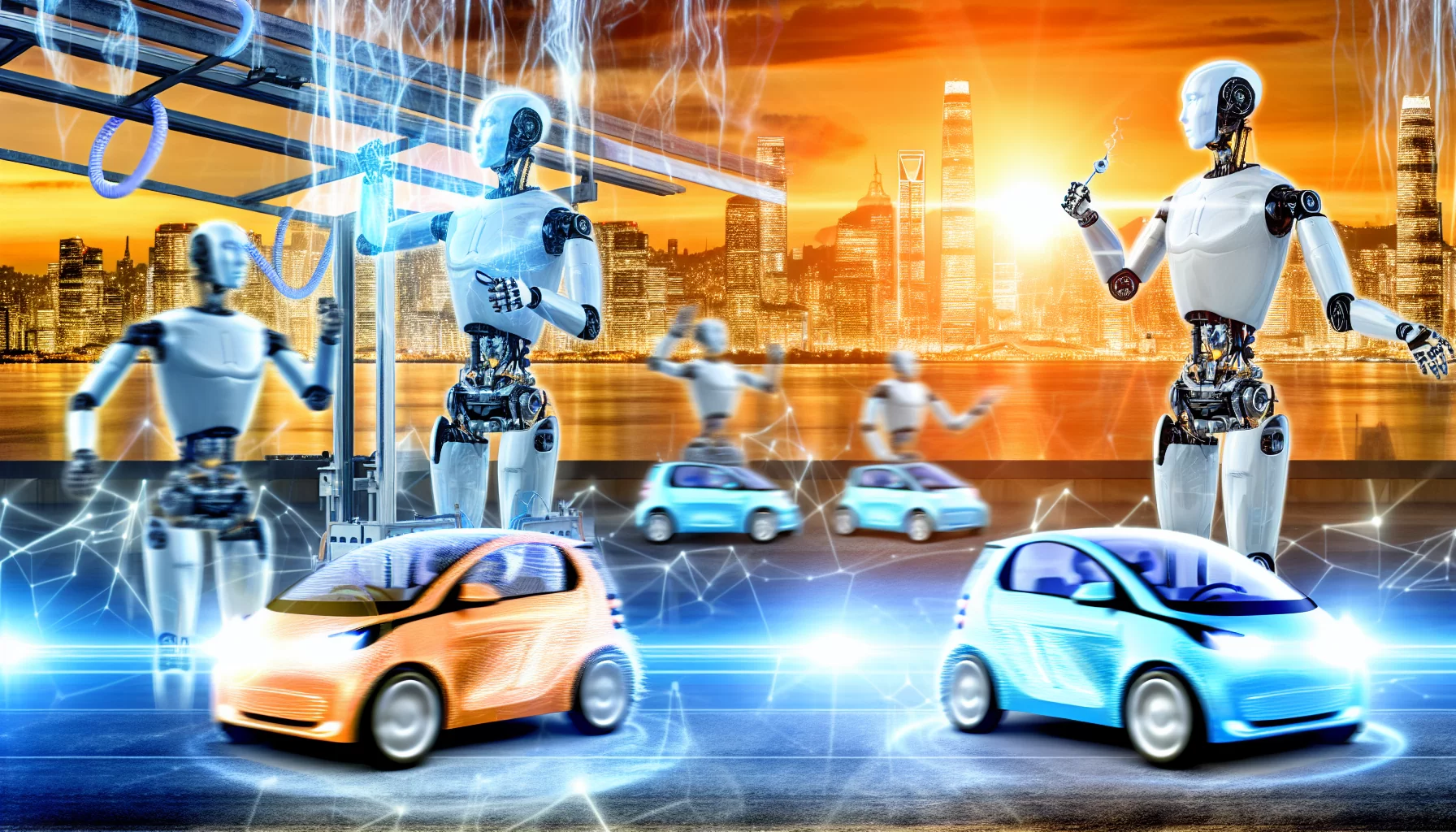 Kinetic robots revolutionizing electric car industry and future of robotaxis