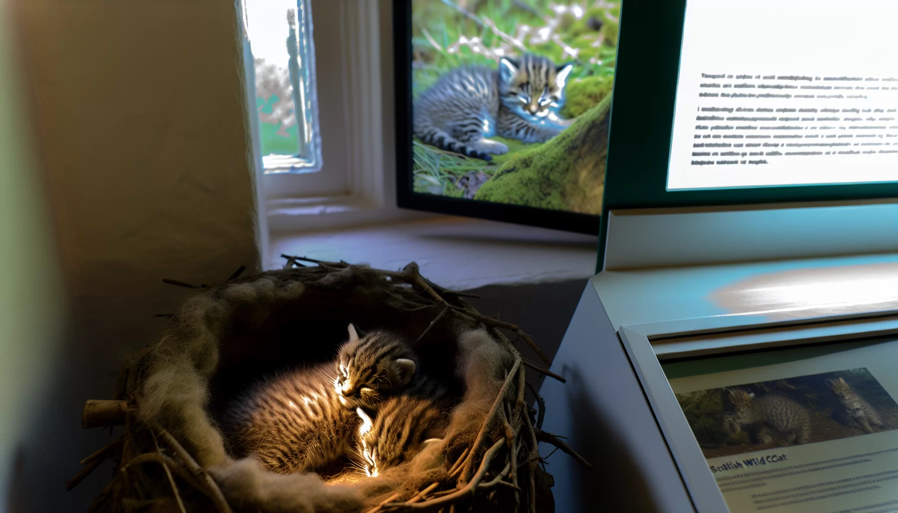 Rare scottish wildcat kittens born in Wales ignite hope for biodiversity conservation