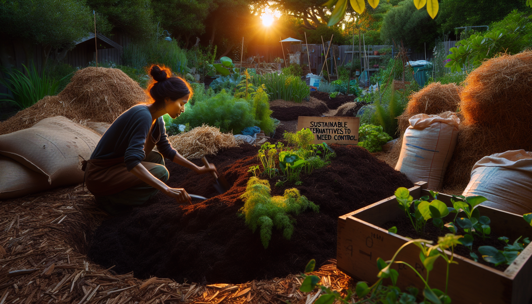 Transforming weed control: exploring sustainable alternatives to plastic sheeting in gardening