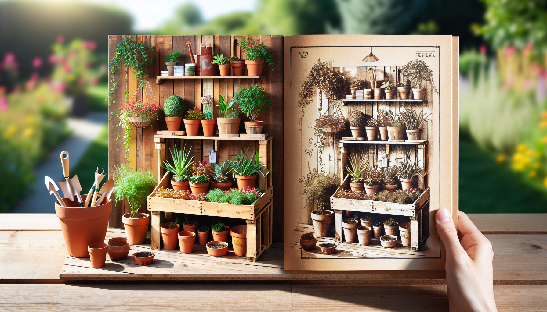 Creating a sustainable wooden potting station from reclaimed pallets: a DIY guide