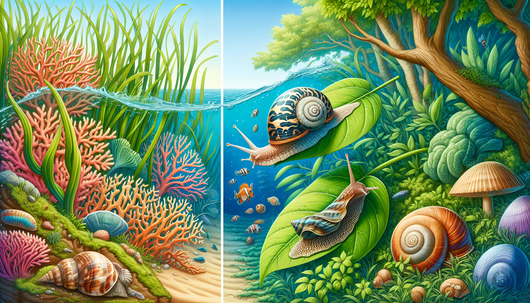 Exploring the fascinating differences between sea snails and land snails