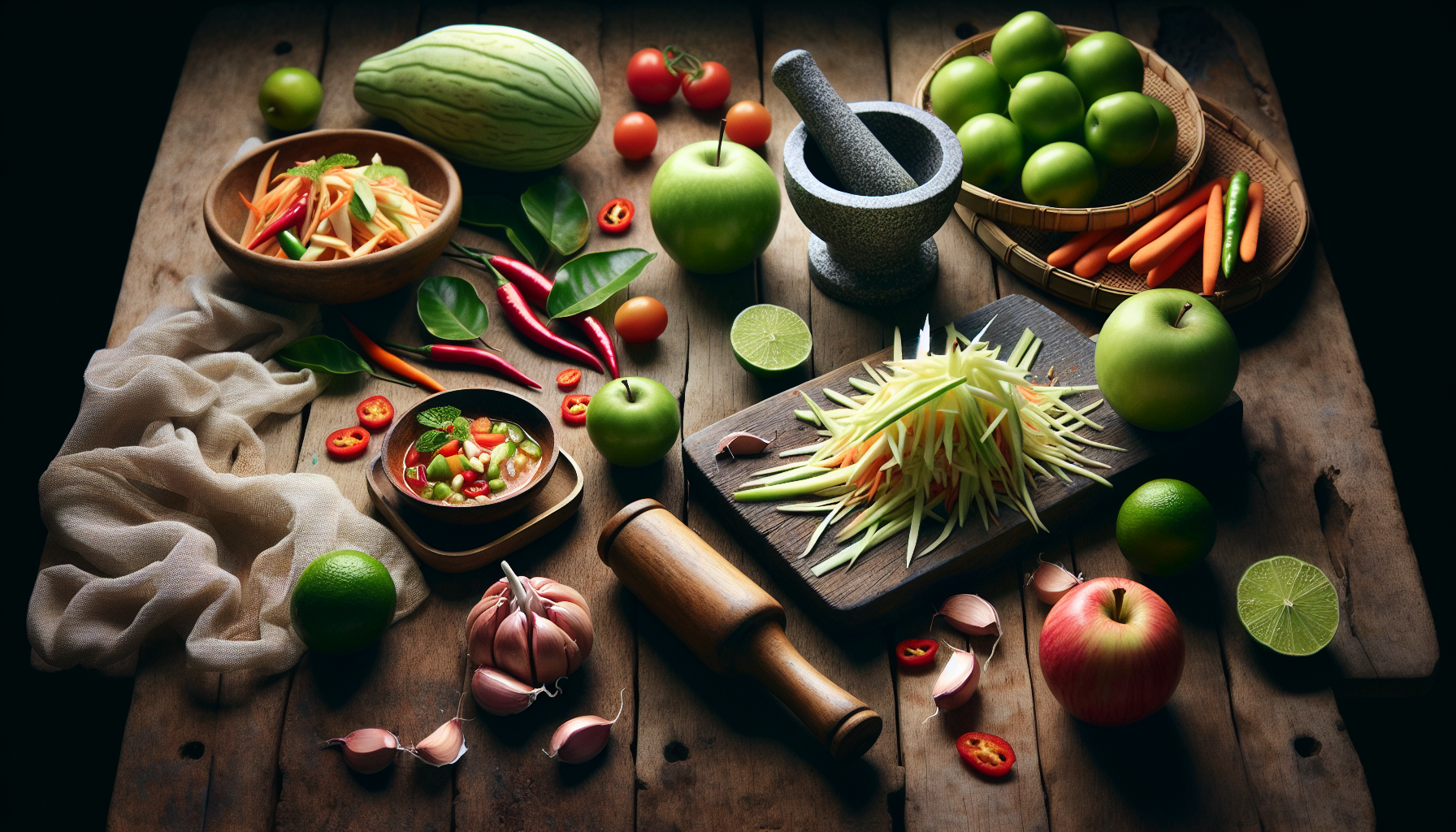 Culinary adventure: Apple som tam, a vibrant twist on a Thai classic