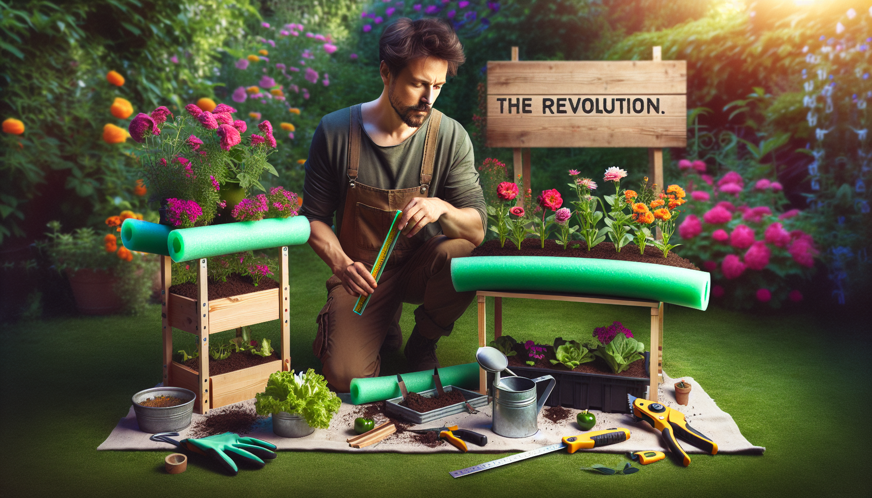 Revolutionizing gardening: how to create a stacker planter with a pool noodle