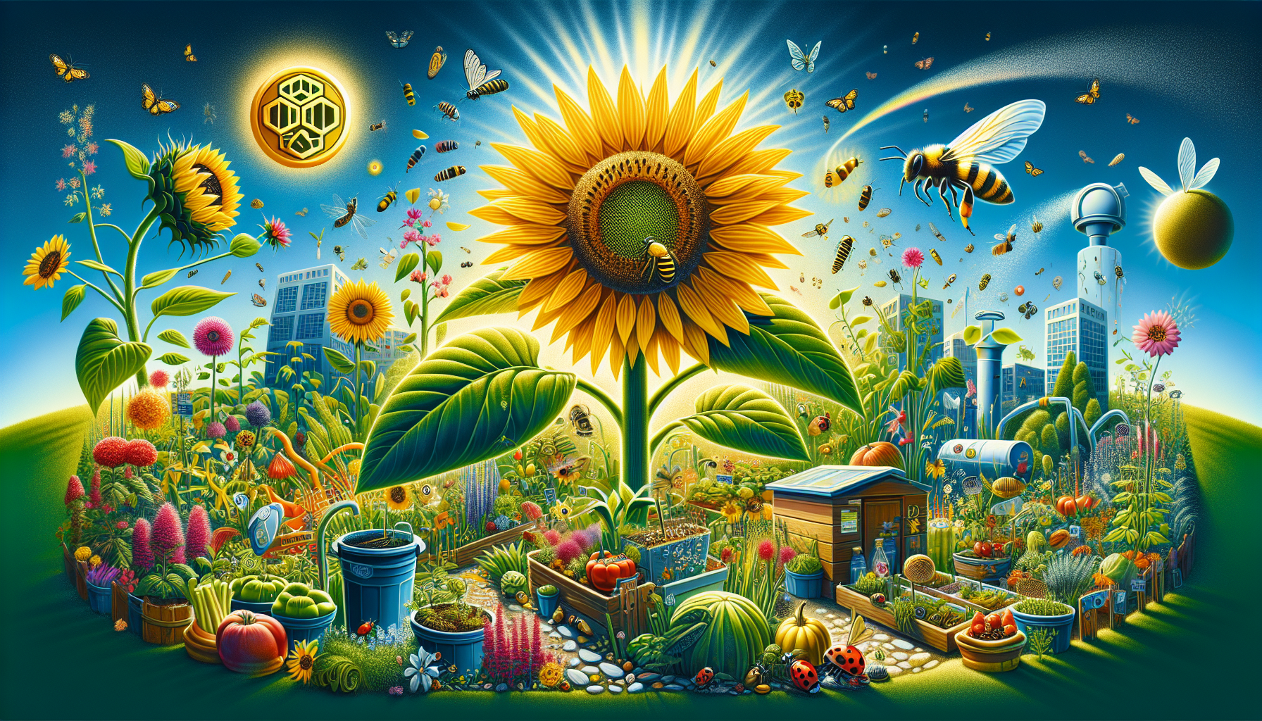 Sunflowers: nature's pest control and community builder for sustainable gardening