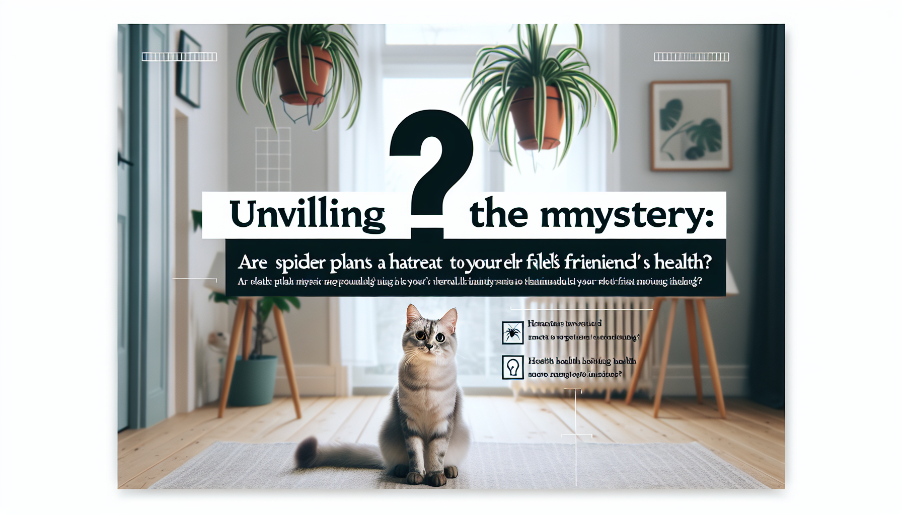 Unveiling the mystery: are spider plants a threat to your feline friend's health?